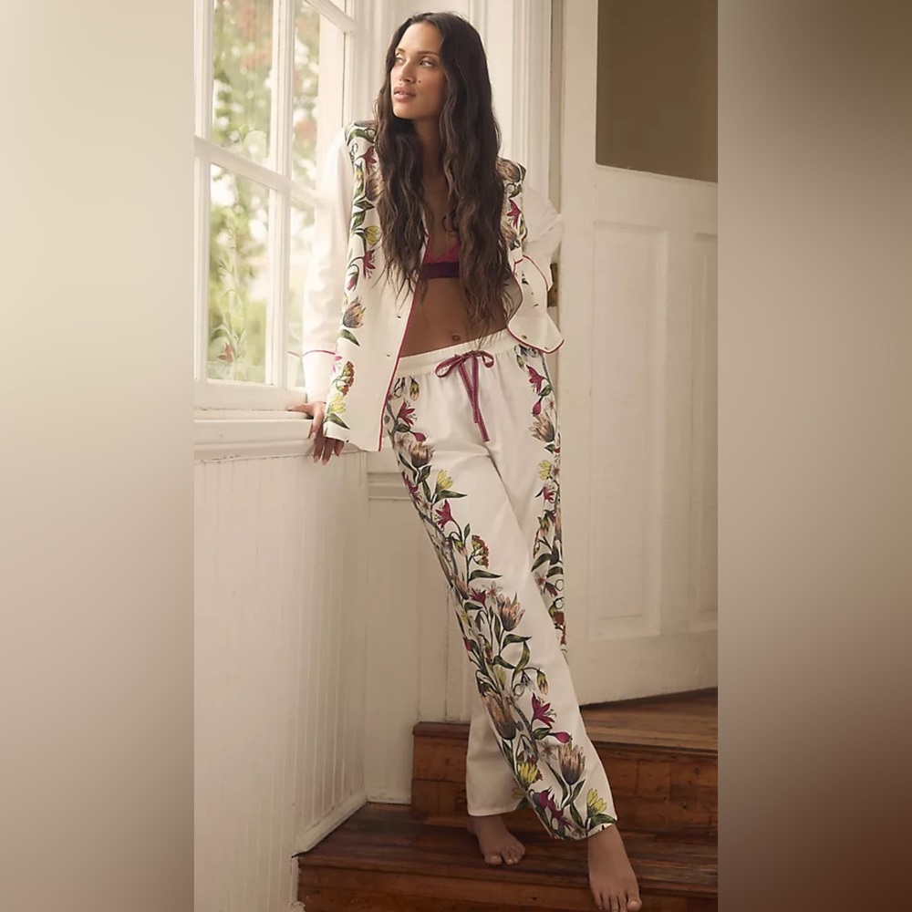 Anthropologie Floral White Women's Jumpsuit